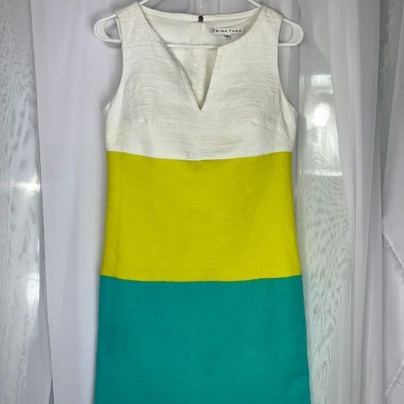 TRINA TURK Miss Brady Women’s Color Block Sleeveless Mini Dress - US 2 - Picture 9 of 10